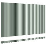 vidaXL Toile de rechange pour store banne Vert et blanc 500 × 300 cm