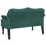 vidaXL Banc avec coussins Vert foncé 120 5x65x75 cm Velours