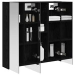 vidaXL Armoire Miroir de Salle de Bain Chêne noir 70 x 14 5 x 70 cm