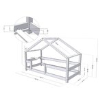 Lit cabane enfant LUCKY 90 x 180 beige