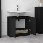 vidaXL Armoire de salle de bain Noir 64 5x33 5x59 cm Bois d'ingénierie