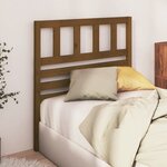 vidaXL Tête de lit Marron miel 81x4x100 cm Bois massif de pin