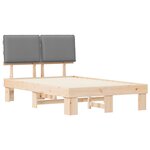 vidaXL Cadre de lit avec tête de lit rembourrée Gris clair