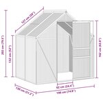 vidaXL Serre Anthracite Aluminium 2 47 m²