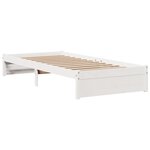 vidaXL Cadre de lit avec tête de lit sans matelas blanc 100x200 cm