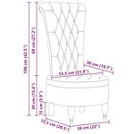 vidaXL Fauteuil à pantoufle Noir 56 5 x 70 x 110 cm Velours