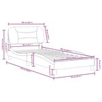 vidaXL Cadre de lit sans matelas Hvar noir 90x200 cm tissu