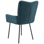 vidaXL Chaises à manger lot de 2 Bleu Velours