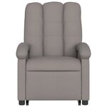 vidaXL Fauteuil inclinable électrique taupe tissu