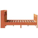vidaXL Cadre de lit sans matelas cire marron 135x190cm bois pin massif