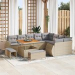 vidaXL Ensemble de canapé de jardin 12 Pièces beige et gris clair