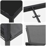 vidaXL Ensemble de salle à manger pour jardin 7 Pièces Noir Poly rotin