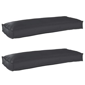vidaXL Set de coussins de palette 2 Pièces Noir 100 x 40 x 8 cm