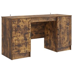 vidaXL Bureau Chêne fumé 142 5 x 50 x 75 cm Bois d'ingénierie