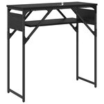 vidaXL TableConsole Chêne noir 75x30x75cm Bois d'ingénierie