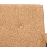 vidaXL fauteuil Beige Tissu ressemblant à de la laine bouclée