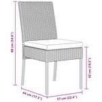 vidaXL Ensemble de jardin de 5 pièces en polyrotin gris