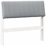 vidaXL Tête de lit capitonnée Gris clair 90 cm Pin massif