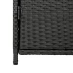 vidaXL Armoire de rangement de jardin noir 83x45x76 cm résine tressée