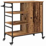 vidaXL Chariot de cuisine Bois ancien 87 5 x 38 5 x 84 5 cm