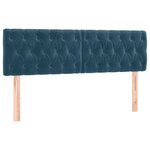 vidaXL Sommier à lattes de lit avec matelas LED Bleu foncé 140x200 cm