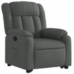 vidaXL Fauteuil inclinable Gris foncé Tissu