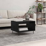 vidaXL Table basse Chêne noir 60 x 50 x 40 cm Bois d'ingénierie