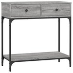vidaXL Table console sonoma gris 75x34 5x75 cm bois d'ingénierie