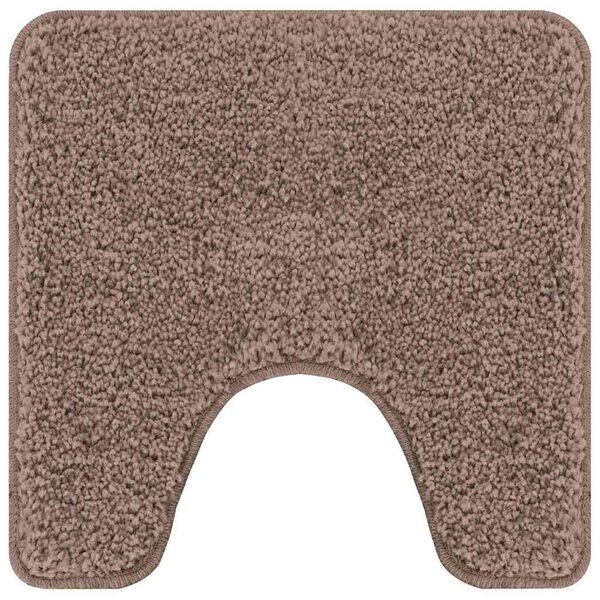 vidaXL Tapis de bain antidérapant avec découpe pour toilette Marron