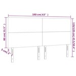vidaXL Tête de lit à LED Gris foncé 160x5x118/128 cm Velours