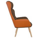 vidaXL Chaise de relaxation Marron Tissu et PVC