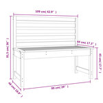 vidaXL Banc de jardin 109 cm bois massif de pin