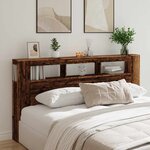 vidaXL Tête de lit à LED vieux bois 200x18 5x103 5cm bois d'ingénierie