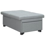 vidaXL Canapé-lit escamotable Gris clair 194 x 50 x 82 cm Contreplaqué