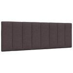 vidaXL Coussin de tête de lit Hanko marron foncé 120 cm tissu
