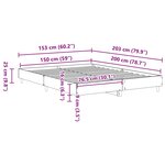 vidaXL Cadre de lit sans matelas chêne sonoma 150x200 cm