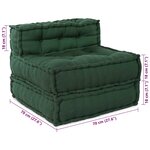 vidaXL Pouf modulaire vert 70x70x54 tissu