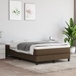 vidaXL Cadre de lit à ressorts marron foncé 120x200 cm tissu