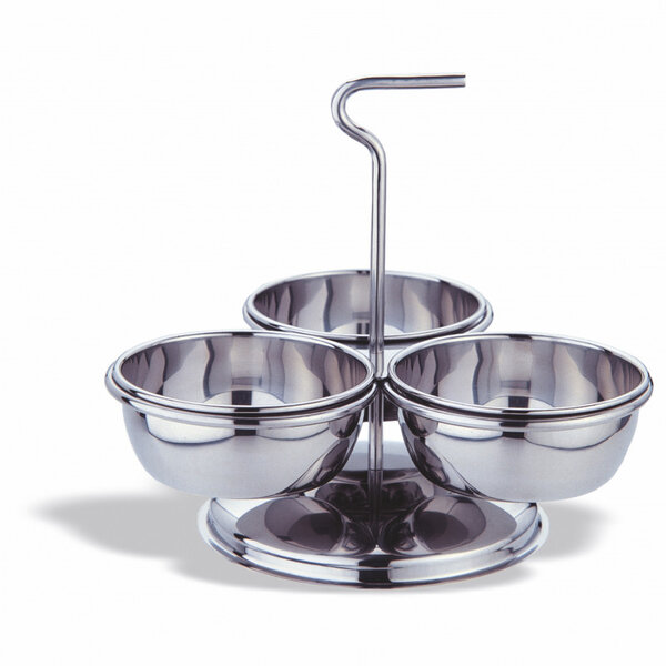 Pots à sauces ou snack en inox 3 compartiments - pujadas -  - inox0.20