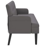 vidaXL Banc avec dossier gris 112x65 5x75 cm similicuir