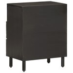 vidaXL Table de chevet noir 50x33x60 cm bois de manguier massif