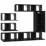 vidaXL Ensemble meuble TV 8 Pièces Chêne noir 30 5 x 30 x 90 cm