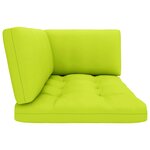 vidaXL Canapé d'angle palette de jardin vert bois de pin imprégné