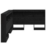 vidaXL Tête de lit de rangement Chêne noir 120 cm Bois d'ingénierie