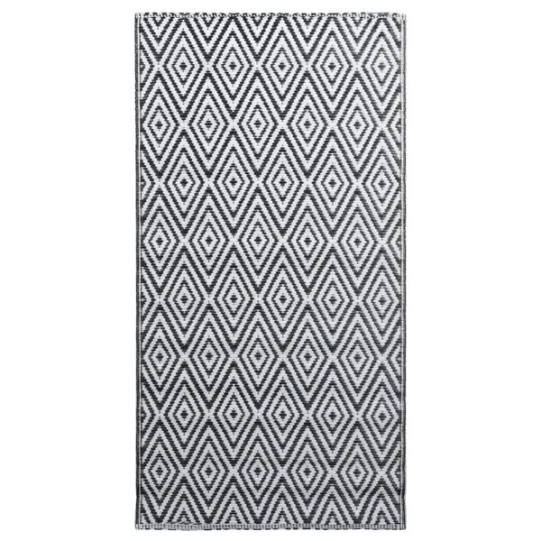 vidaXL Tapis d'extérieur ARAKIL Blanc et noir 160x230 cm PP