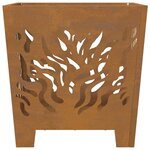 vidaXL Braise Marron 40 x 40 x 40 cm Acier