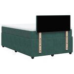 vidaXL Sommier à lattes de lit avec matelas vert foncé 120x190 cm