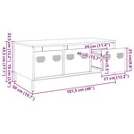 vidaXL Table basse rose 101 5x50x43 5 cm acier laminé à froid