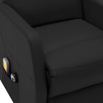 vidaXL Fauteuil de massage Noir Similicuir
