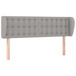 vidaXL Tête de lit avec oreilles Gris clair 147x23x78/88 cm Tissu